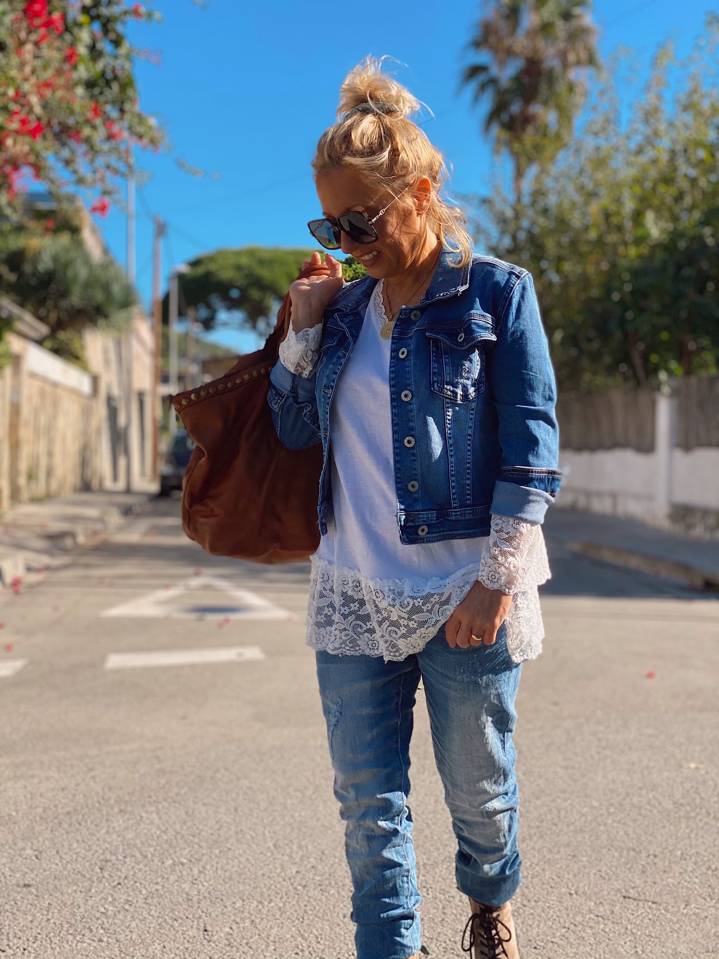 CAZADORA CORTA KATE TEJANO