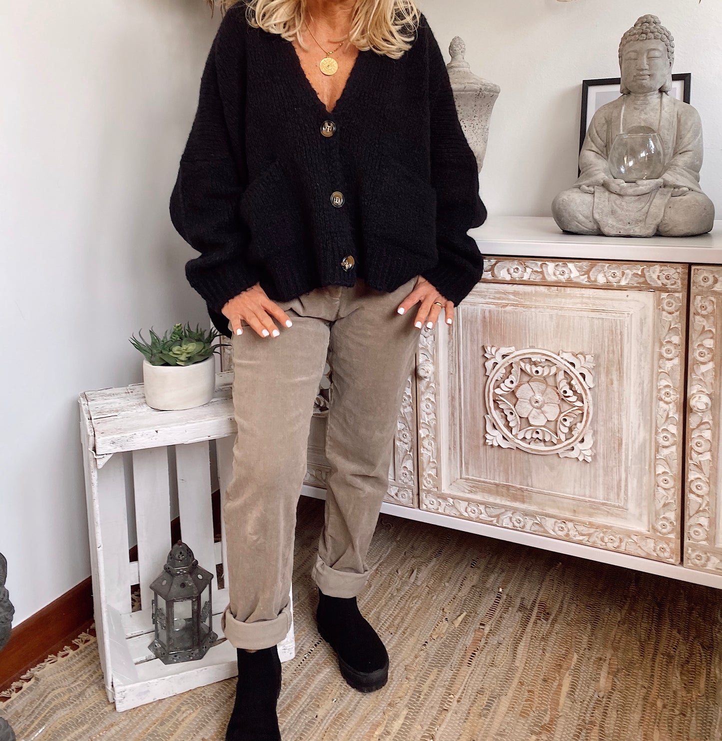 PANTALÓN SASHA DE PANA BEIGE