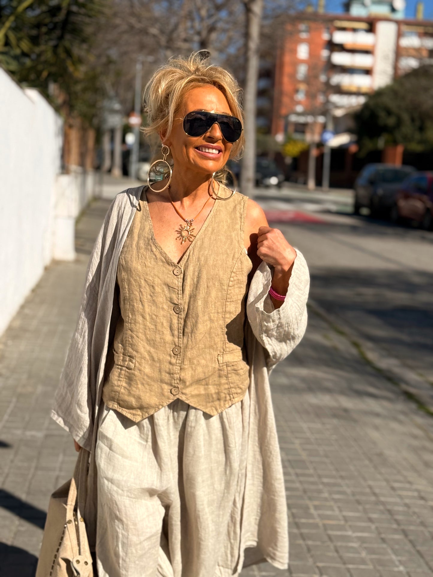 CHAQUETA LINO BETTY MULTICOLOR