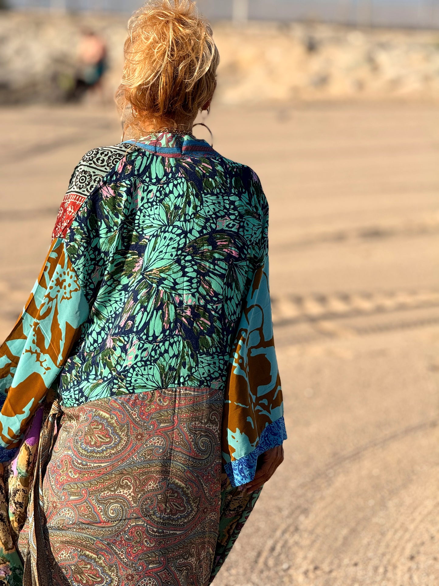KIMONO ESTAMPADO MANGA 3/4 MULTICOLOR