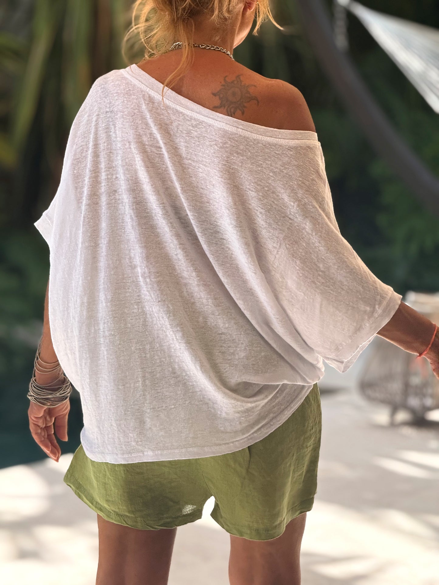CAMISETA LINO OVERSIZE JULIANA MULTICOLOR