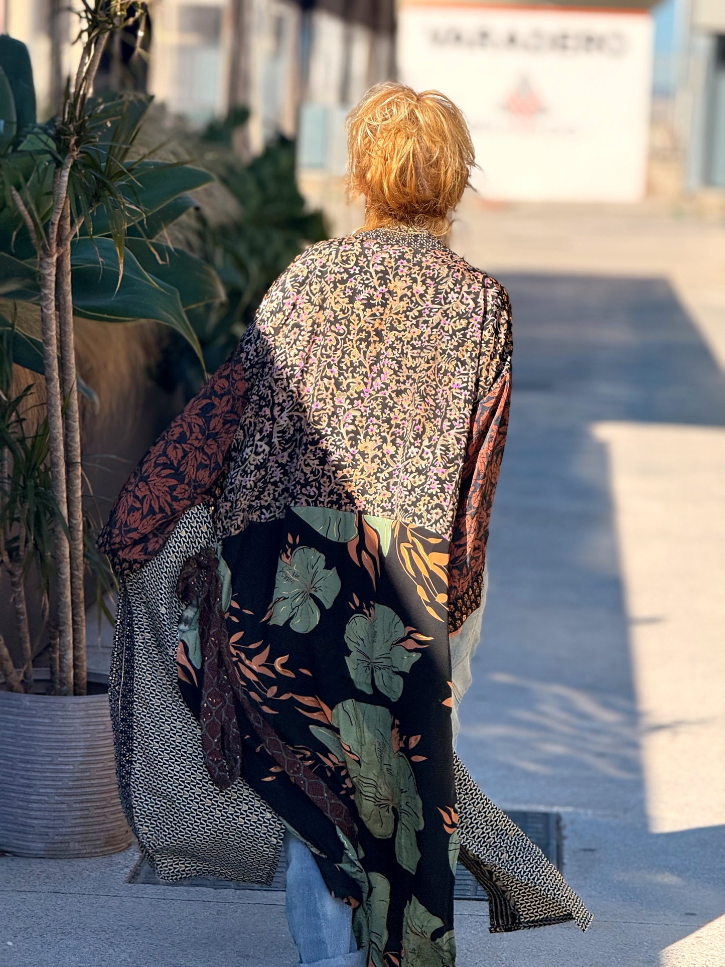 KIMONO ESTAMPADO MANGA 3/4 MULTICOLOR