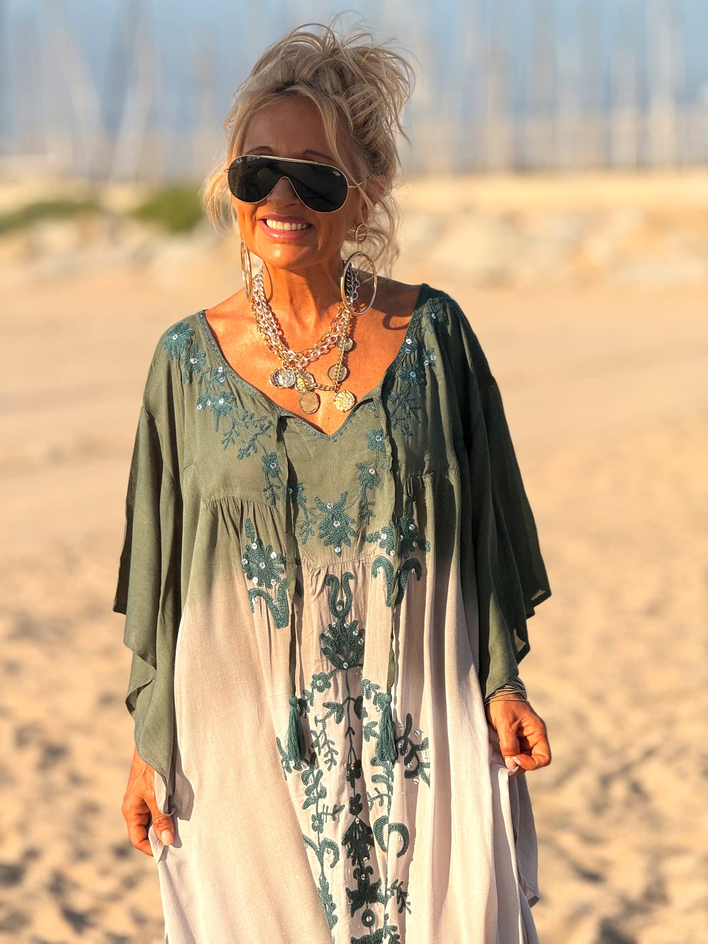 VESTIDO KAFTAN MIKONOS MULTICOLOR