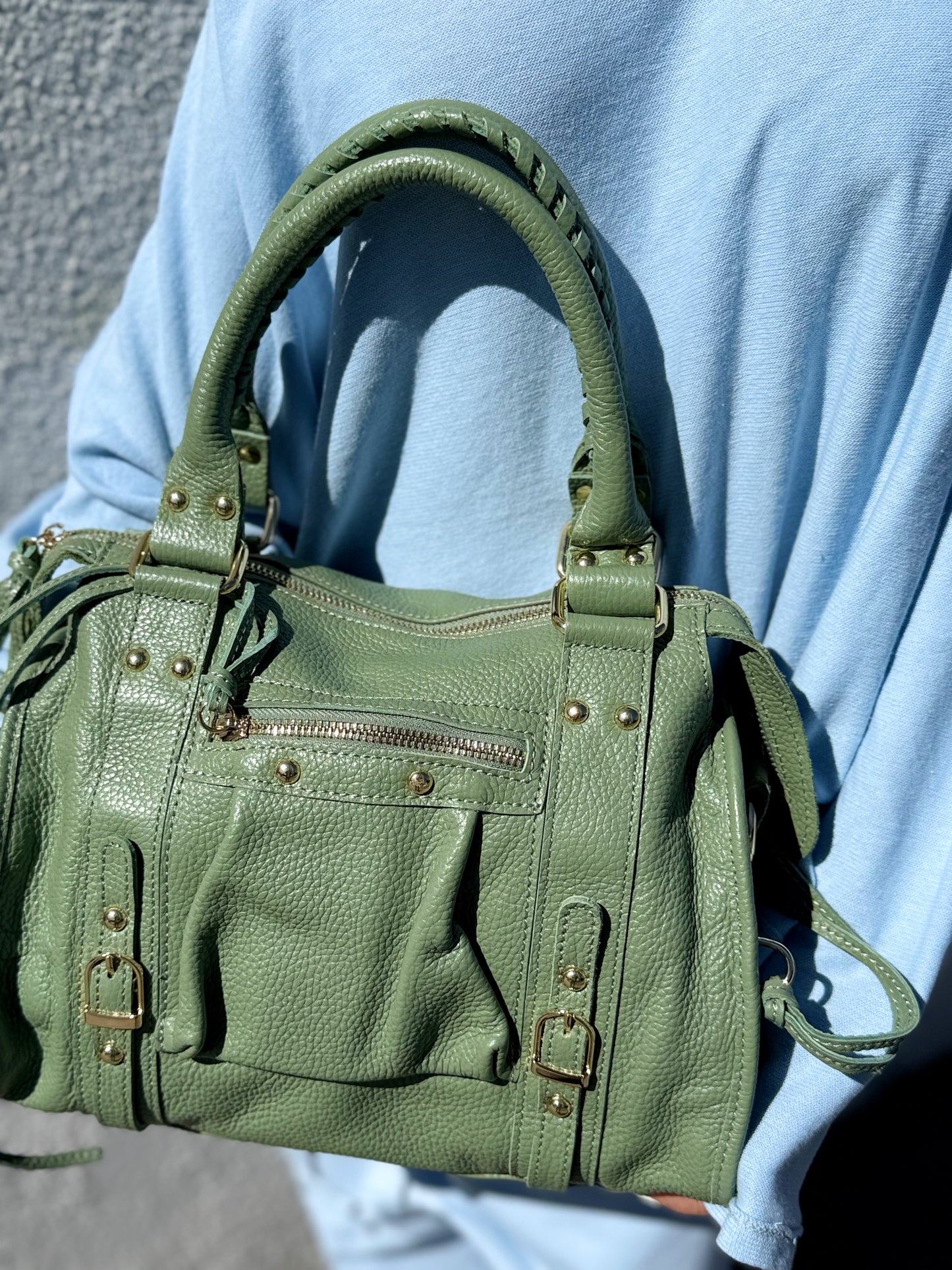 BOLSO POLIPIEL IBIZA ALMENDRA