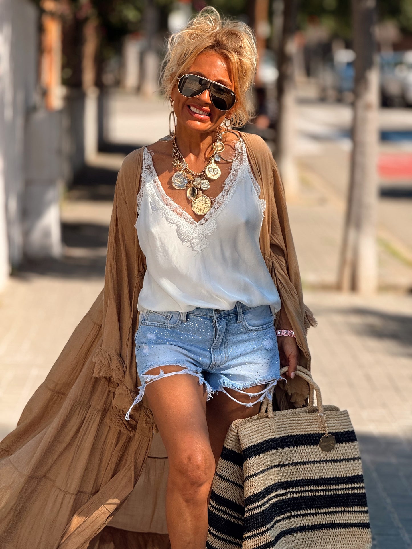 KIMONO SUPER OVERSIZE BOHO MULTICOLOR