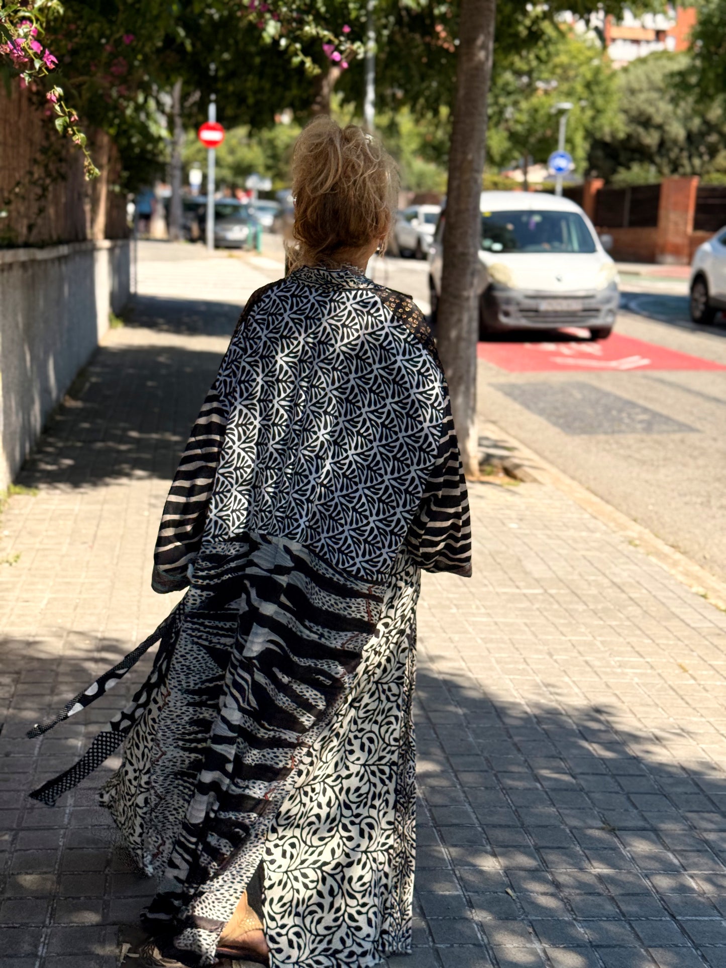 KIMONO ESTAMPADO MANGA 3/4 MULTICOLOR