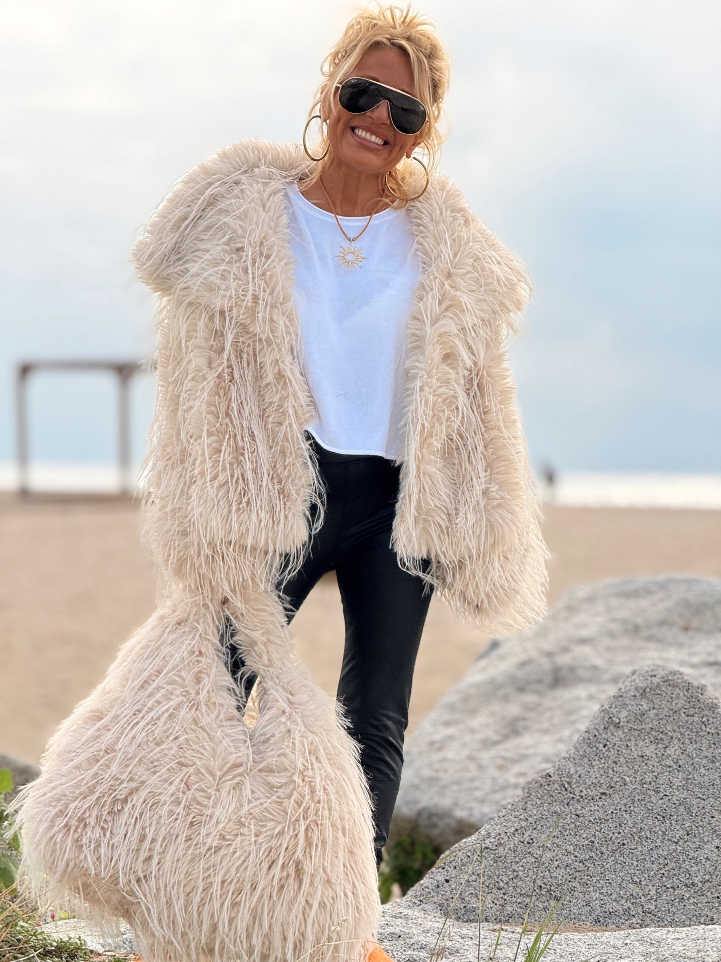 CHAQUETA DE PELO SINTÉTICO LUCAS MULTICOLOR