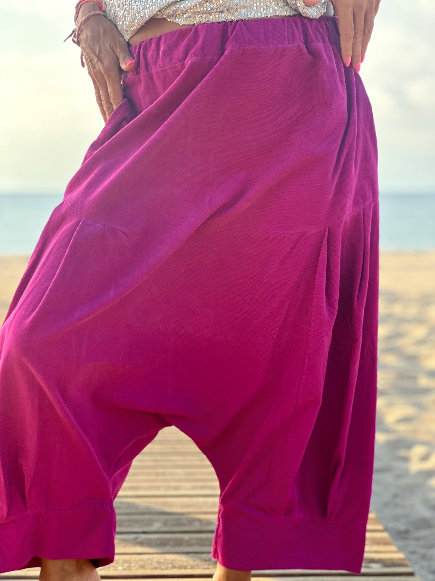 PANTALONES PANA CROPPED BAGGY OVERSIZE MULTICOLOR