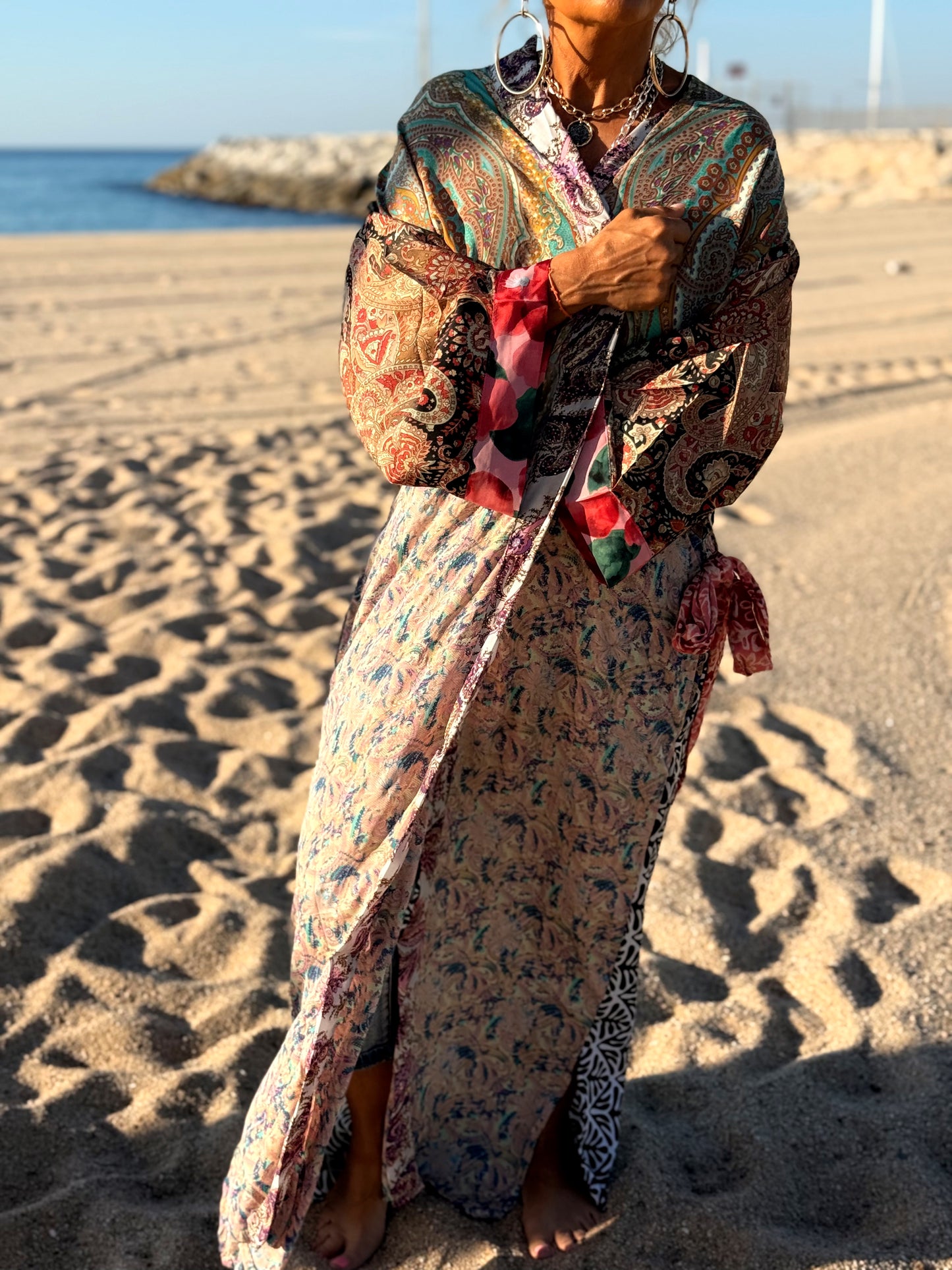 KIMONO ESTAMPADO MANGA 3/4 MULTICOLOR