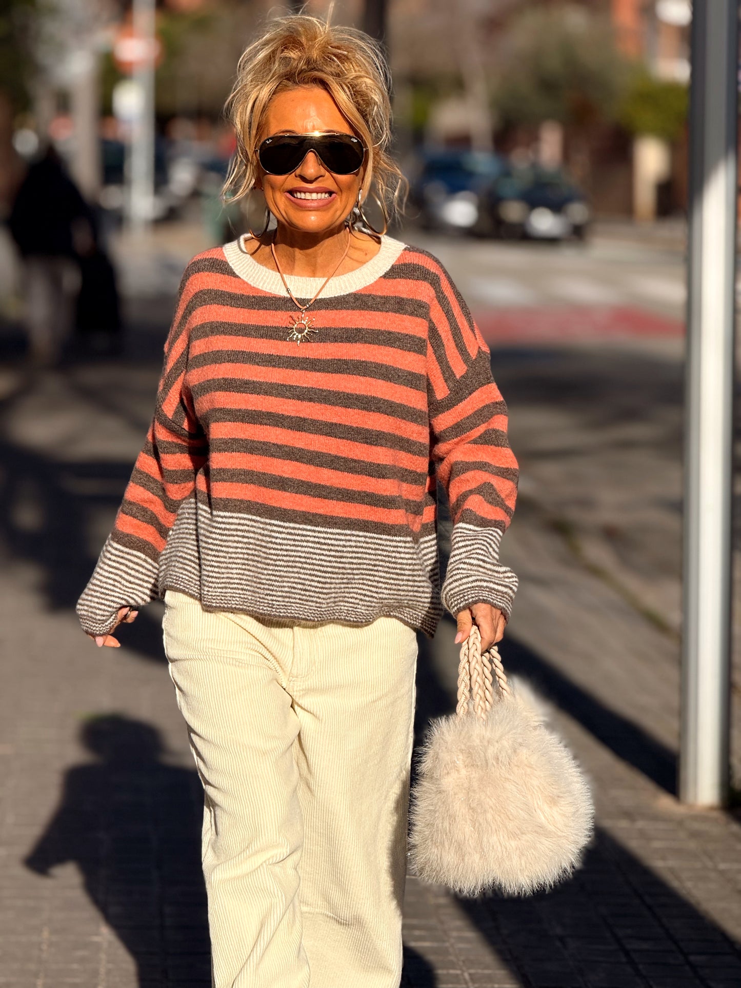 JERSEY DE PUNTO RAYAS LOLA MULTICOLOR