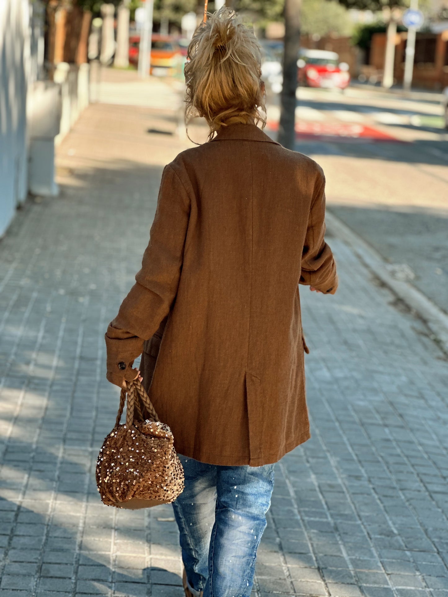 CHAQUETA LARGA ARNAUD CAMEL