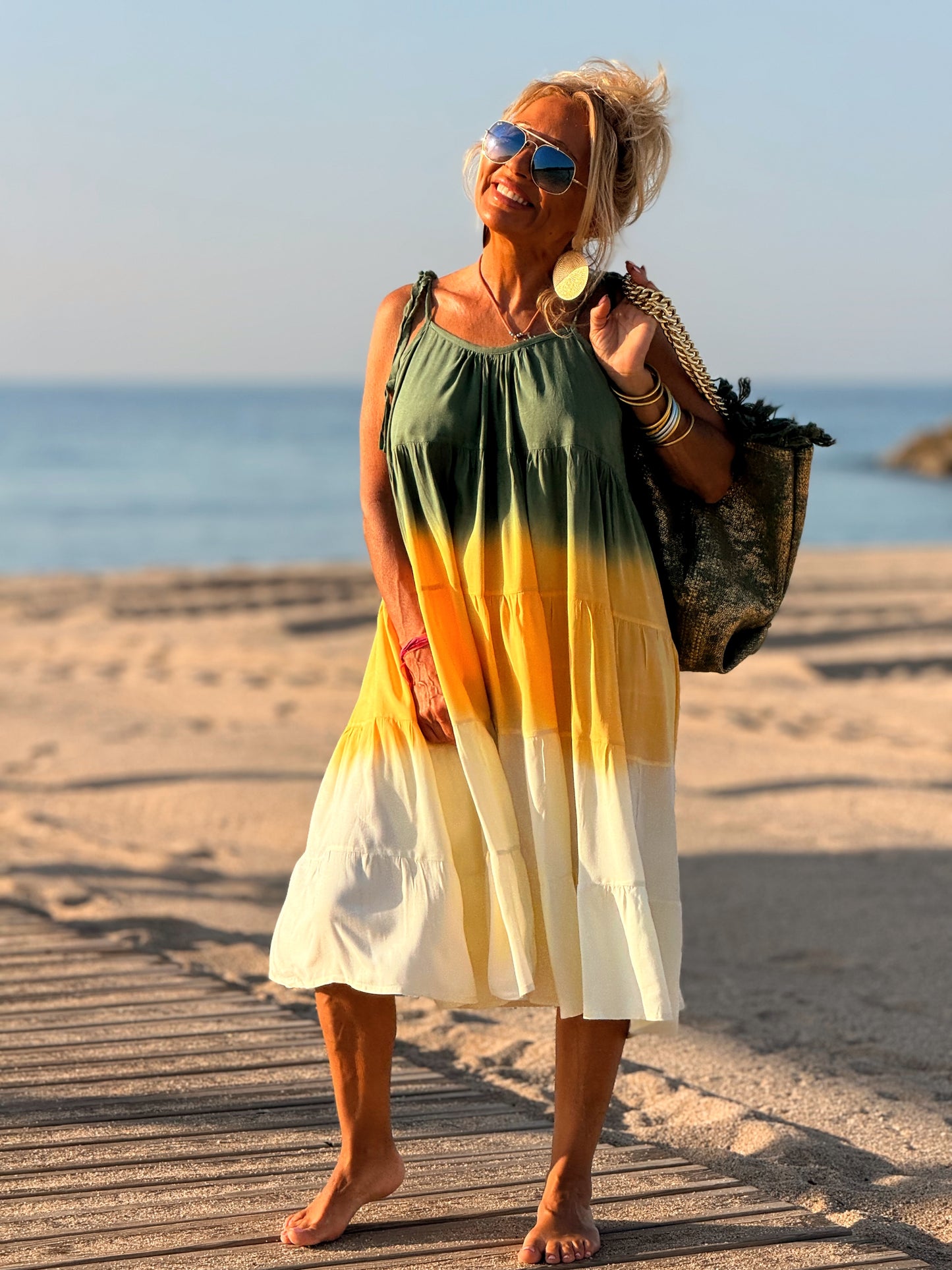 VESTIDO CORTO TIRANTES TYE&DYE MULTICOLOR