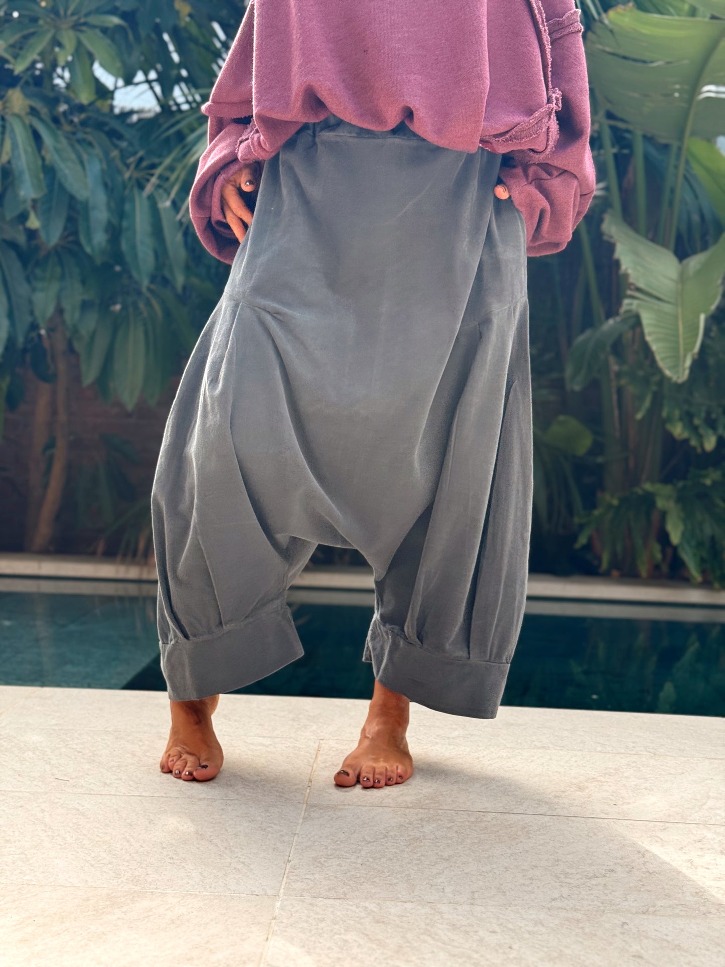 PANTALONES PANA CROPPED BAGGY OVERSIZE MULTICOLOR