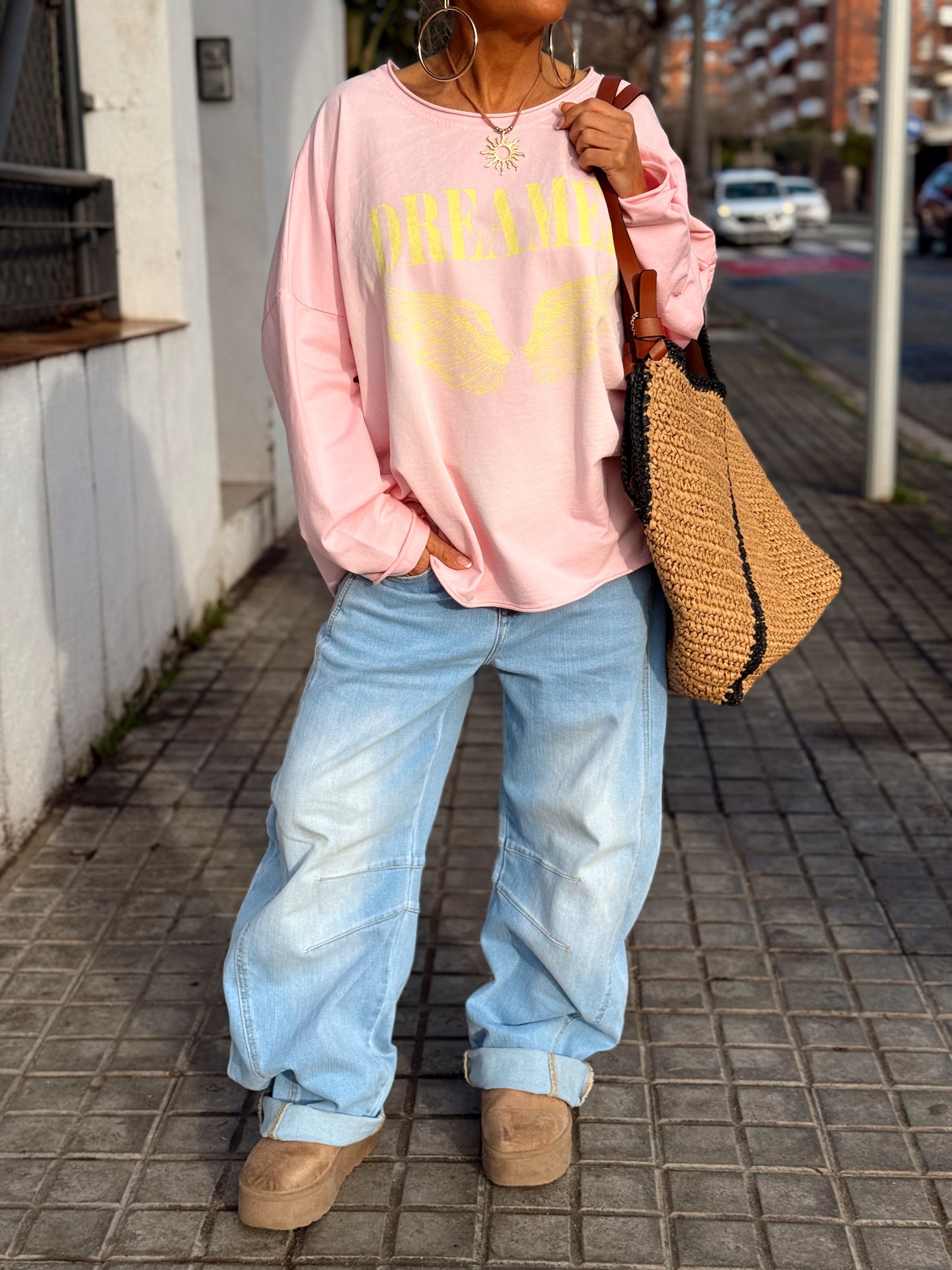 CAMISETA DESGASTADA DREAMER MULTICOLOR
