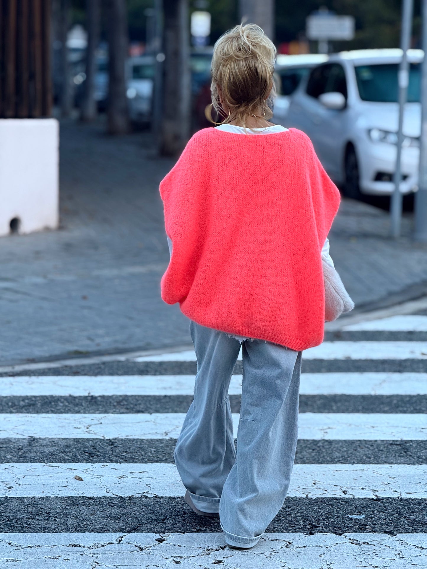 JERSEY-CHALECO DE PUNTO SUPER OVERSIZE LUANA MULTICOLOR