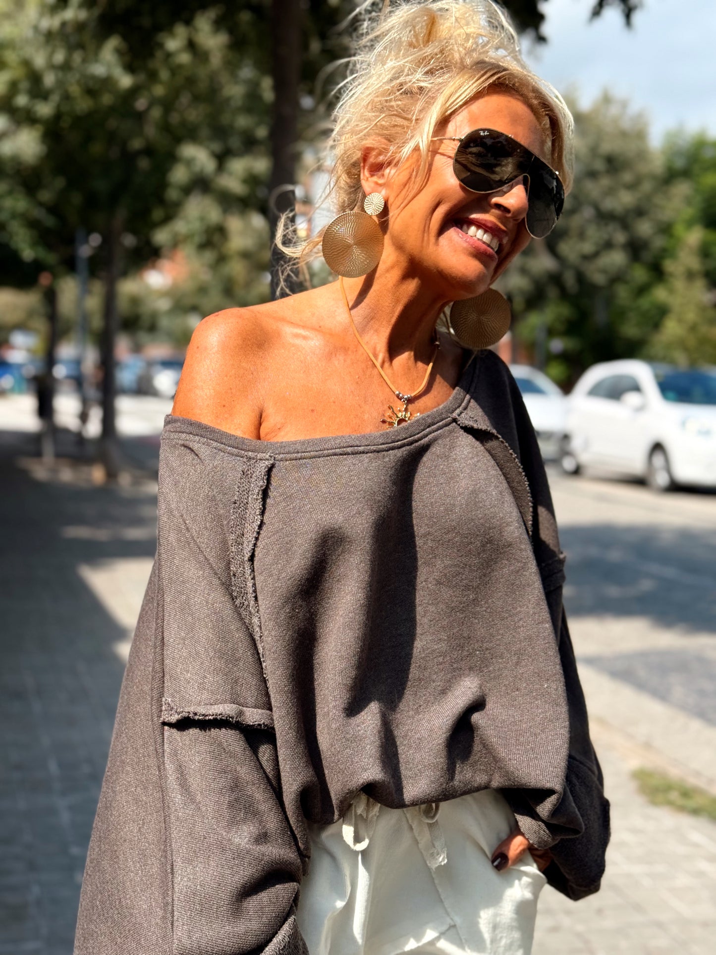 SUDADERA OVERSIZE MAELIS MULTICOLOR