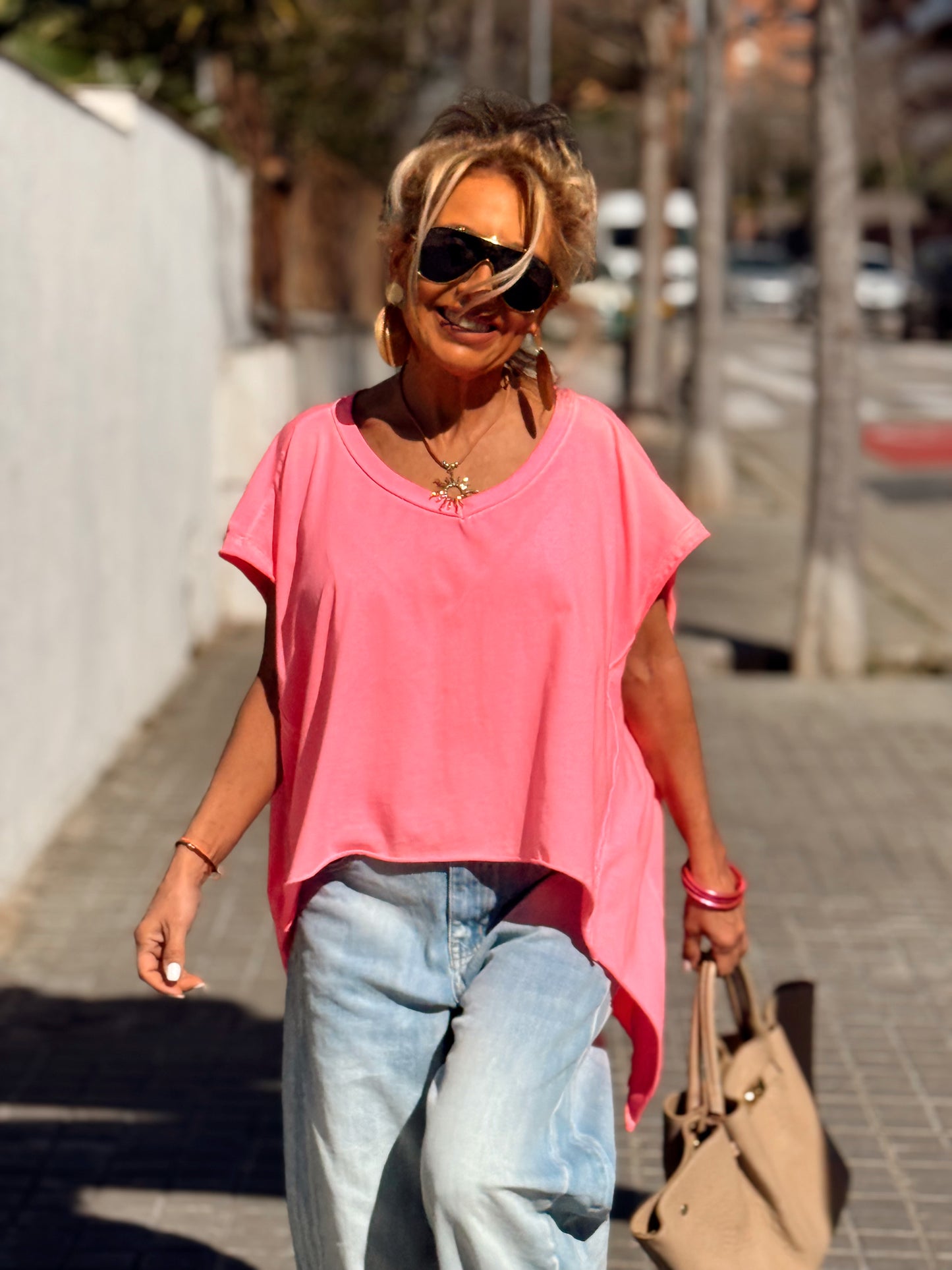 CAMISETA ASIMÉTRICA SACHA MULTICOLOR