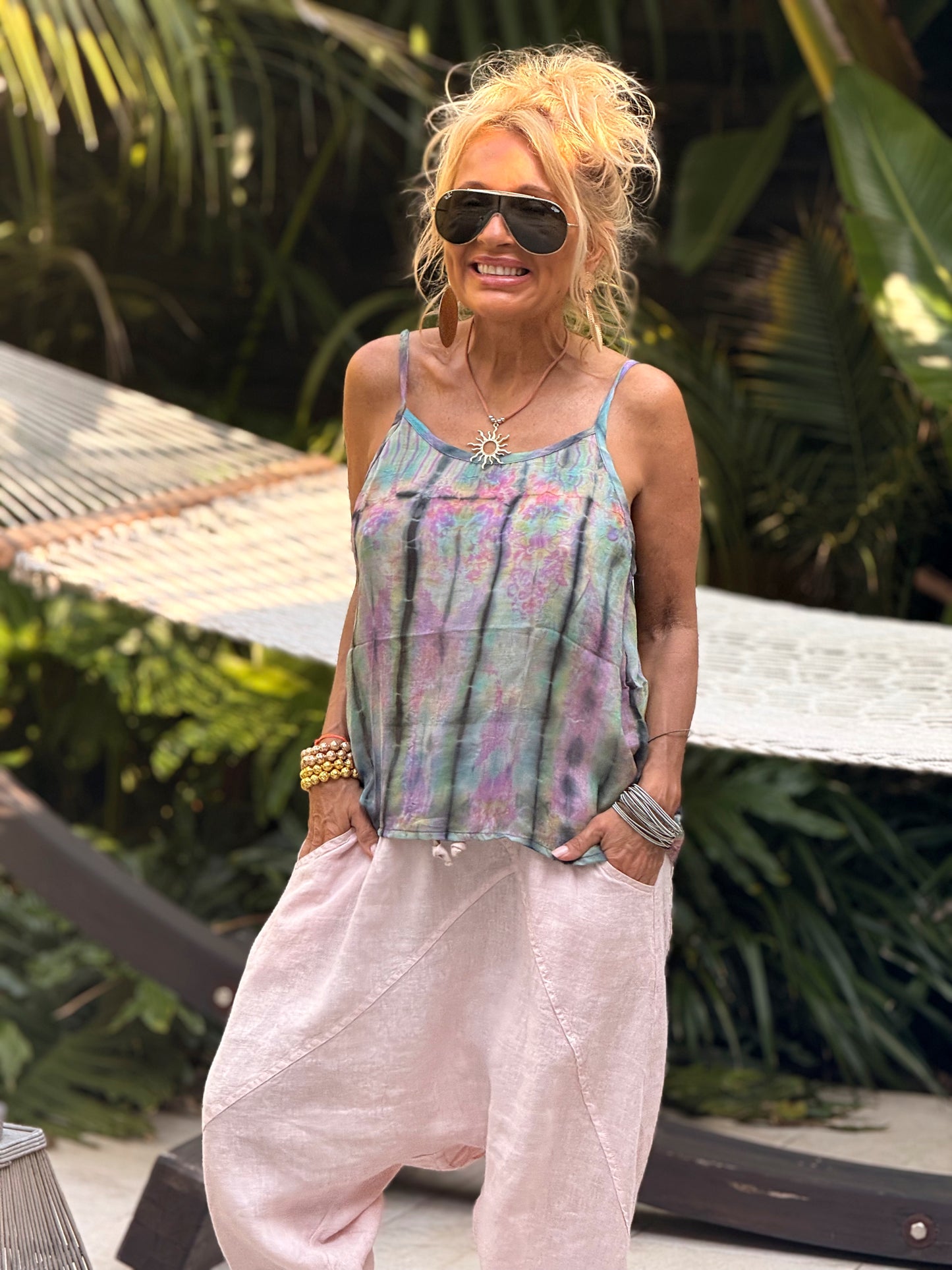 TOP TIRANTES CREPE SEDA INDY MULTICOLOR