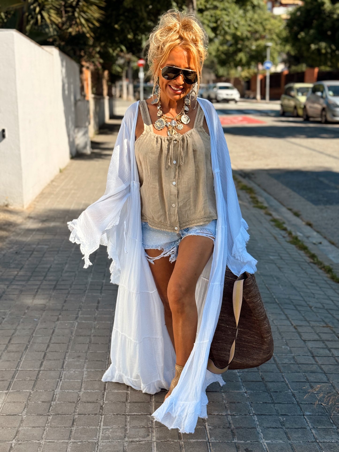 KIMONO SUPER OVERSIZE BOHO MULTICOLOR