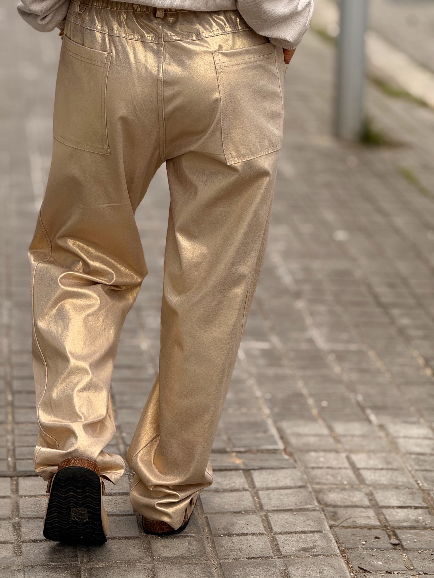 PANTALON OVERSIZE BRILLANTE MULTICOLOR