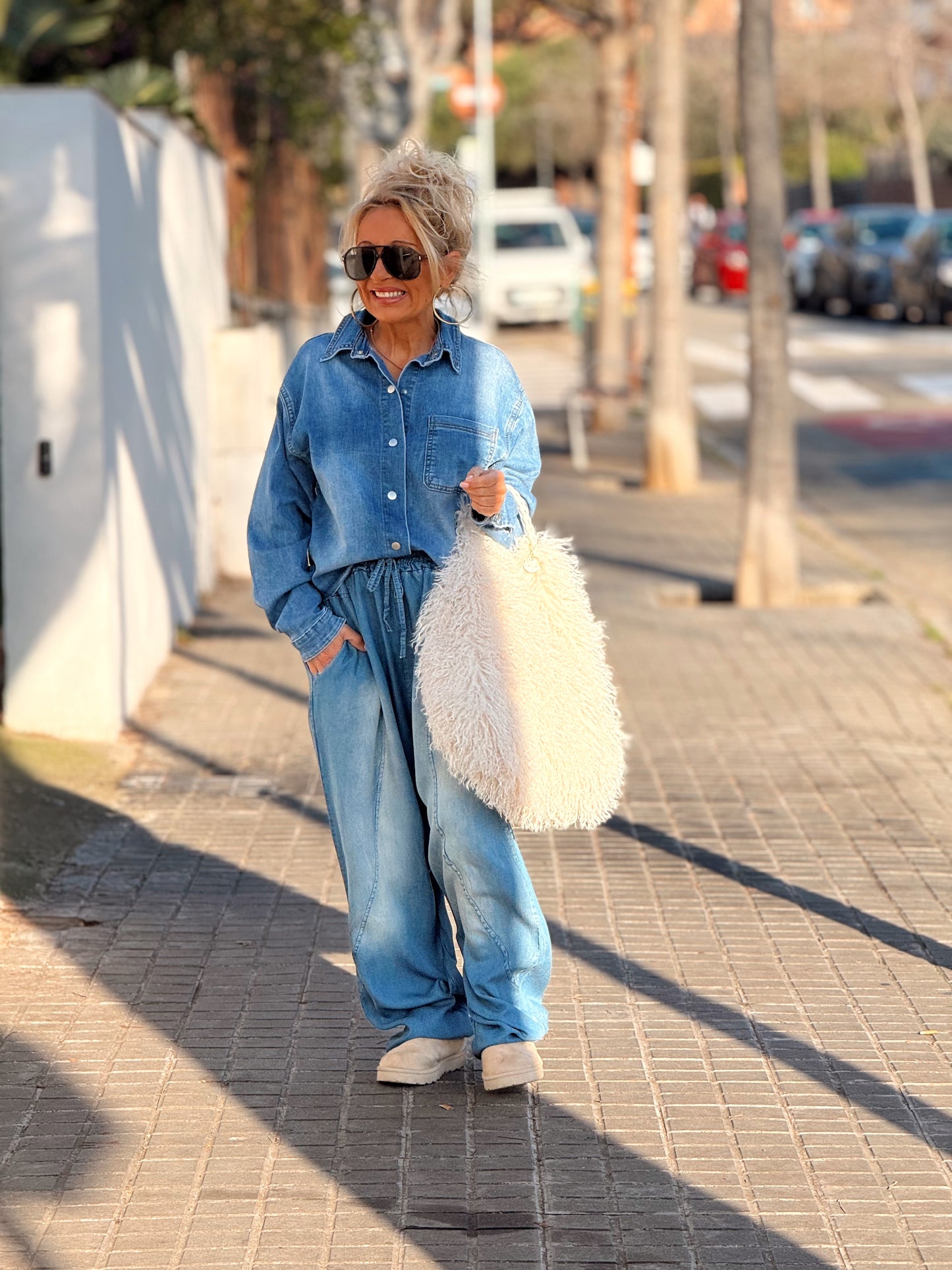 CAMISA CORTA DENIM TEJANO