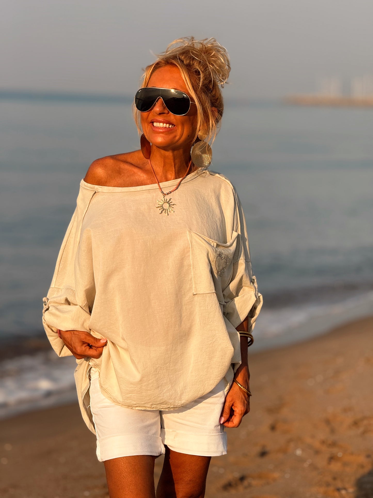 CAMISETA OVERSIZE L’AMORE E BELLA MULTICOLOR