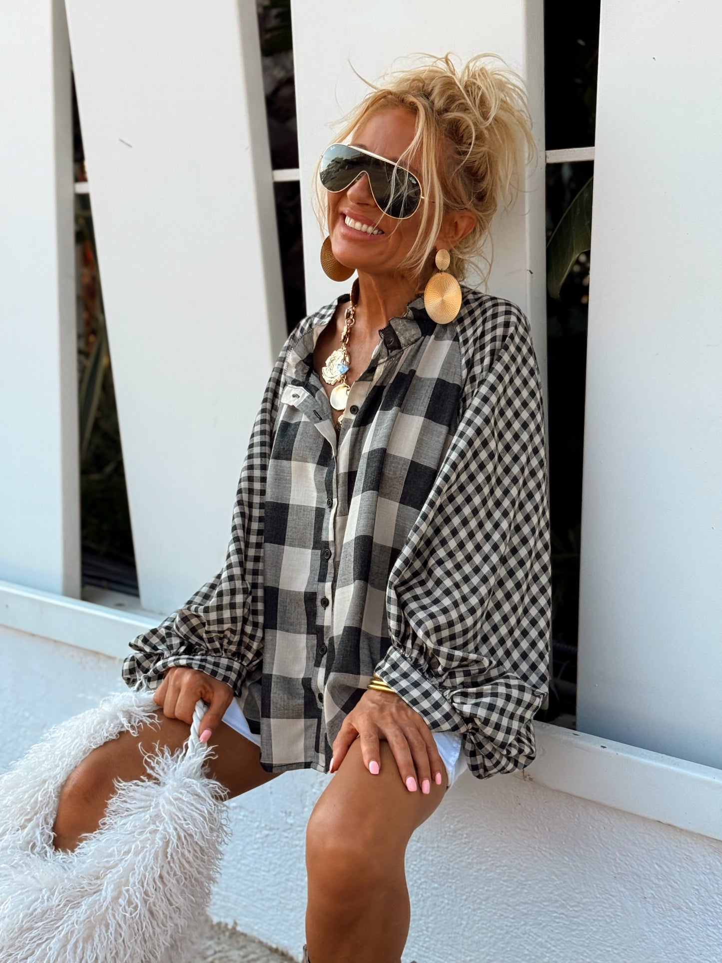 CAMISA OVERSIZE DAVID CUADRADOS MULTICOLOR
