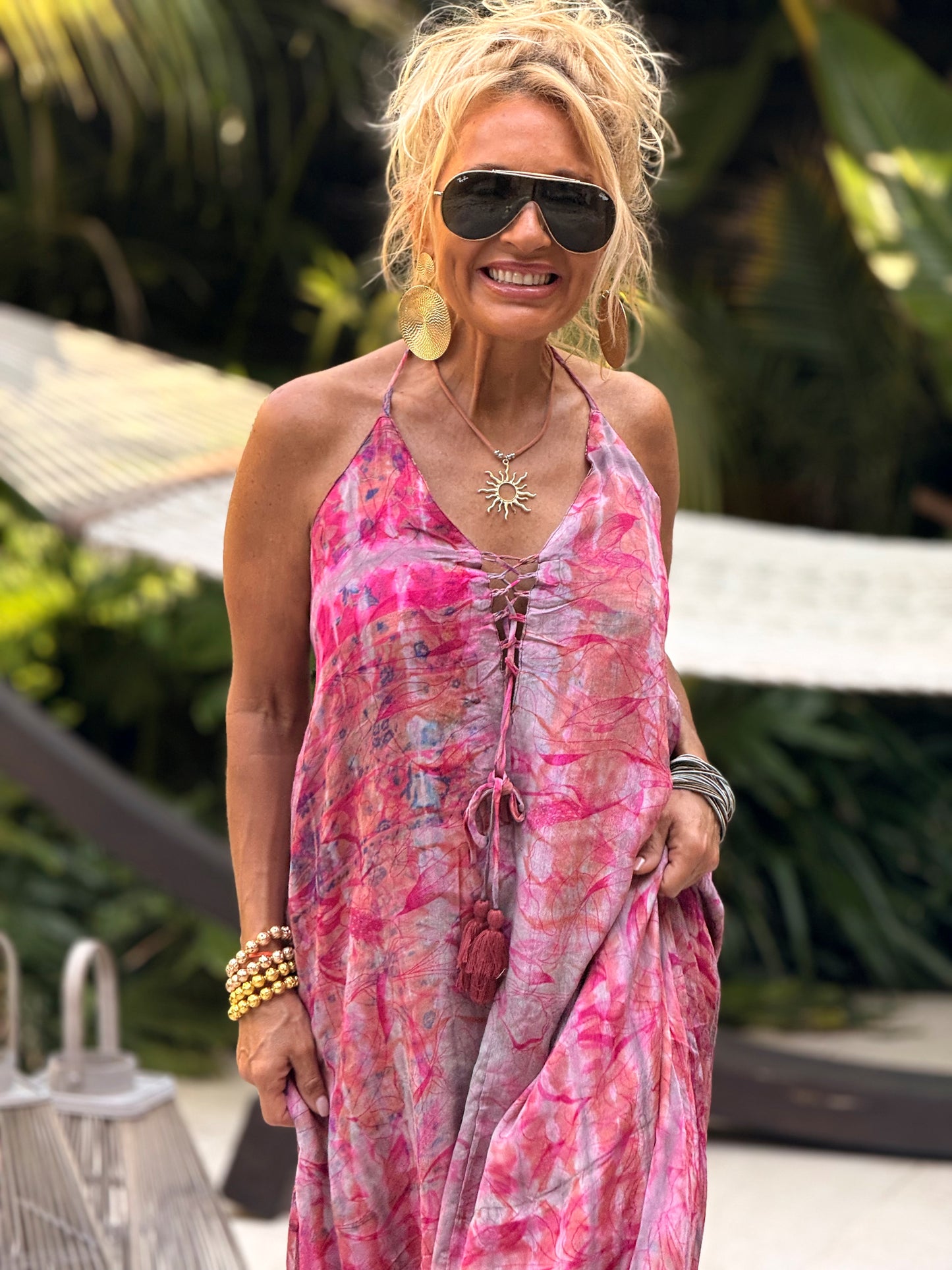 VESTIDO CREPE SEDA INDY MULTICOLOR