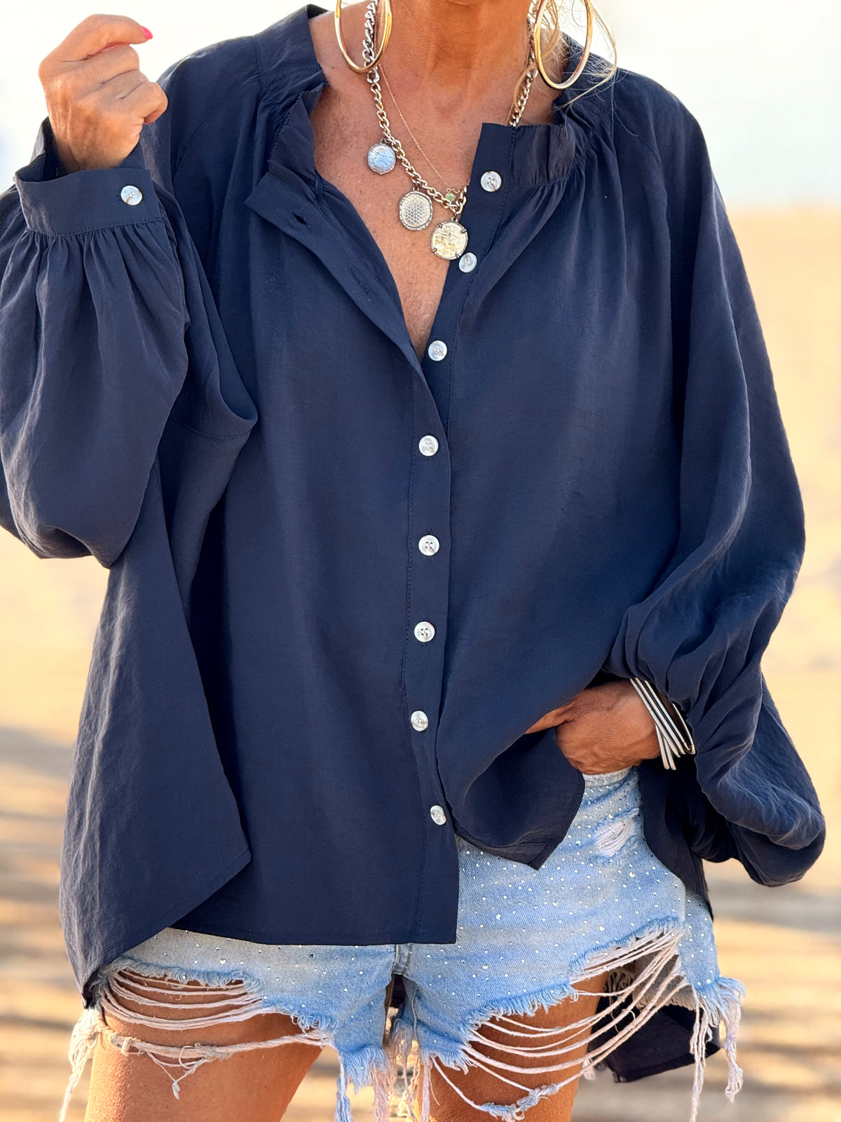 CAMISA ASIMÉTRICA OVERSIZE DAVID MULTICOLOR