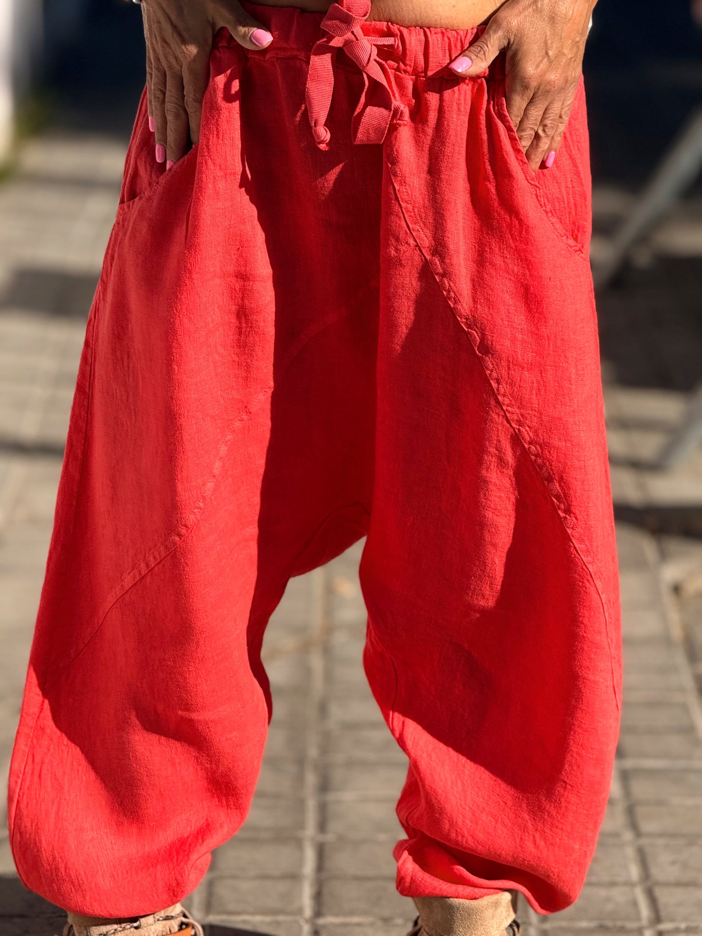 PANTALÓN BAGGY OVERSIZE LINO FLORENT MULTICOLOR