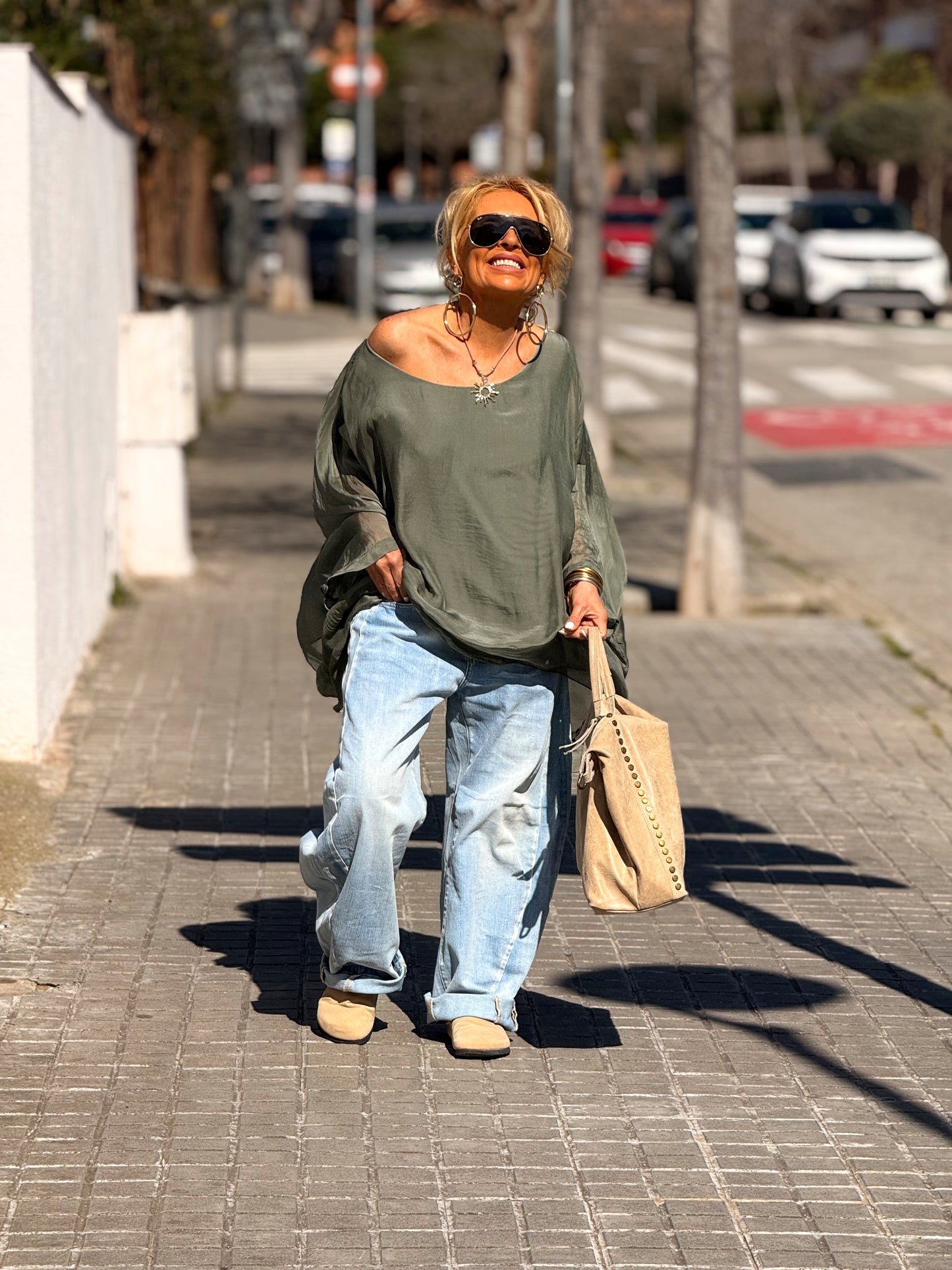 BLUSA CON TOP OVERSIZE ASIMÉTRICA NOA MULTICOLOR