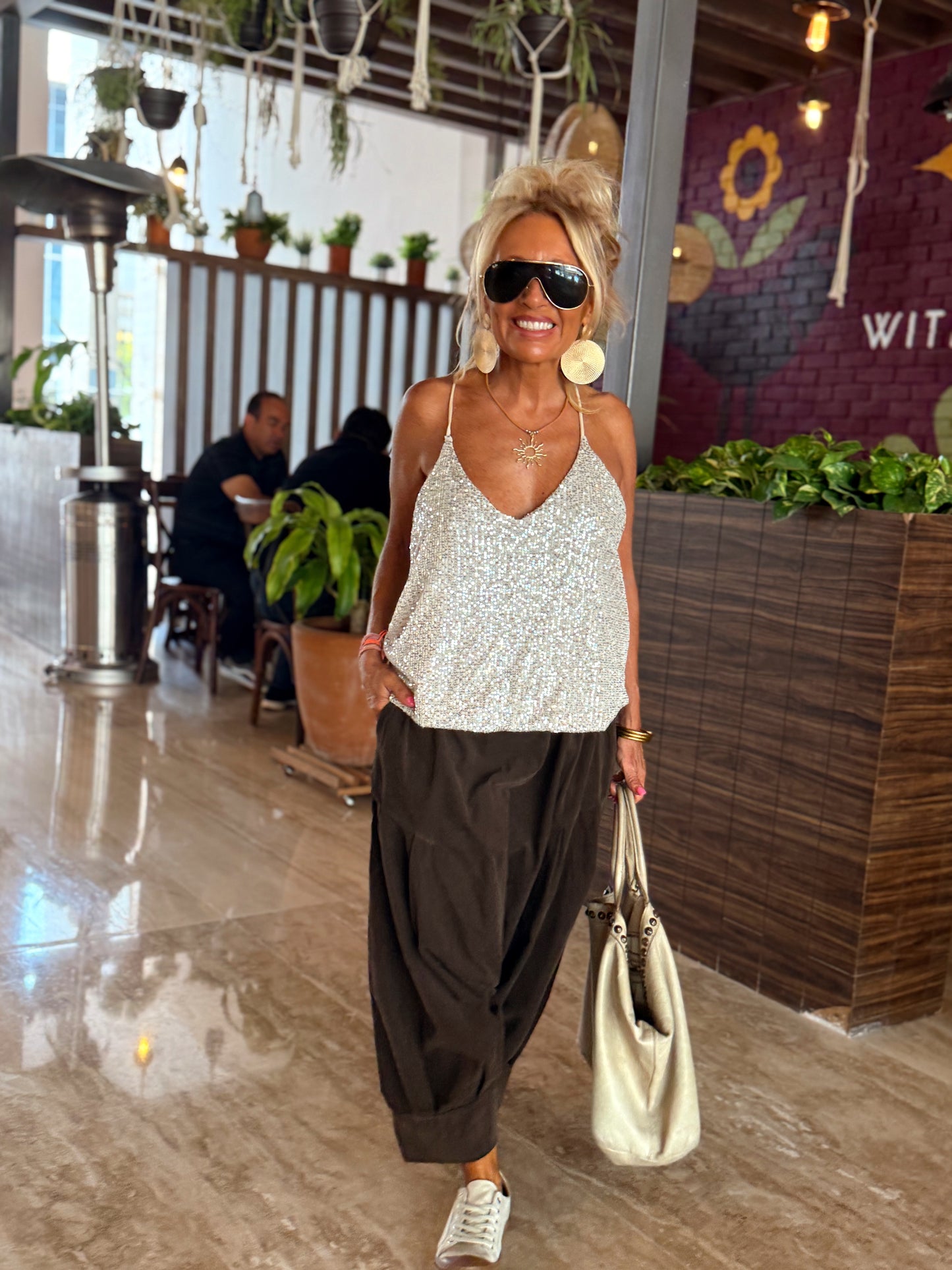 PANTALONES PANA CROPPED BAGGY OVERSIZE MULTICOLOR