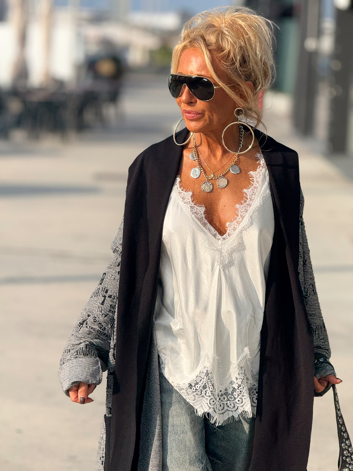 ABRIGO OVERSIZE RITA GRIS