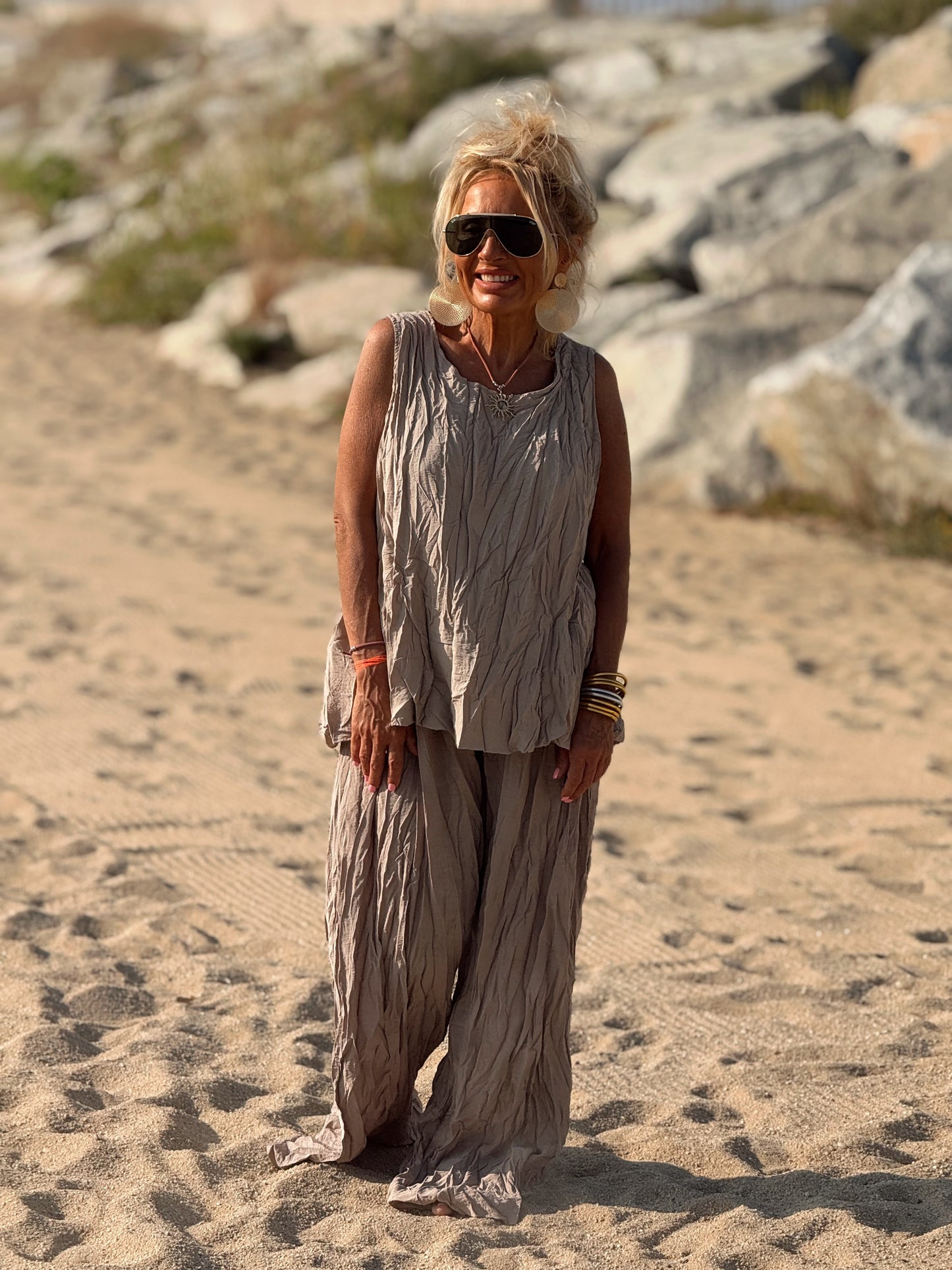 CONJUNTO ARRUGADO MULTICOLOR