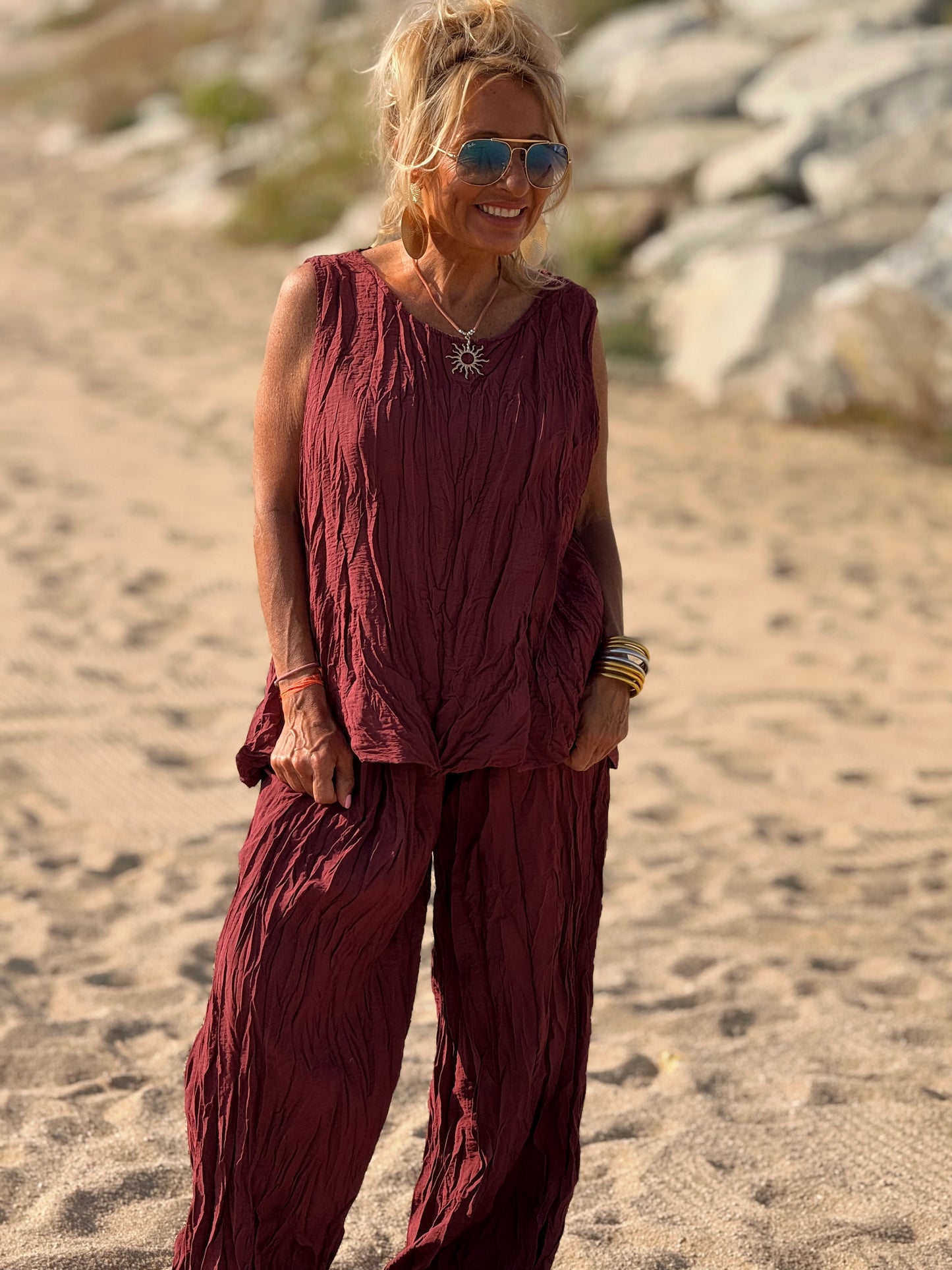 CONJUNTO ARRUGADO MULTICOLOR