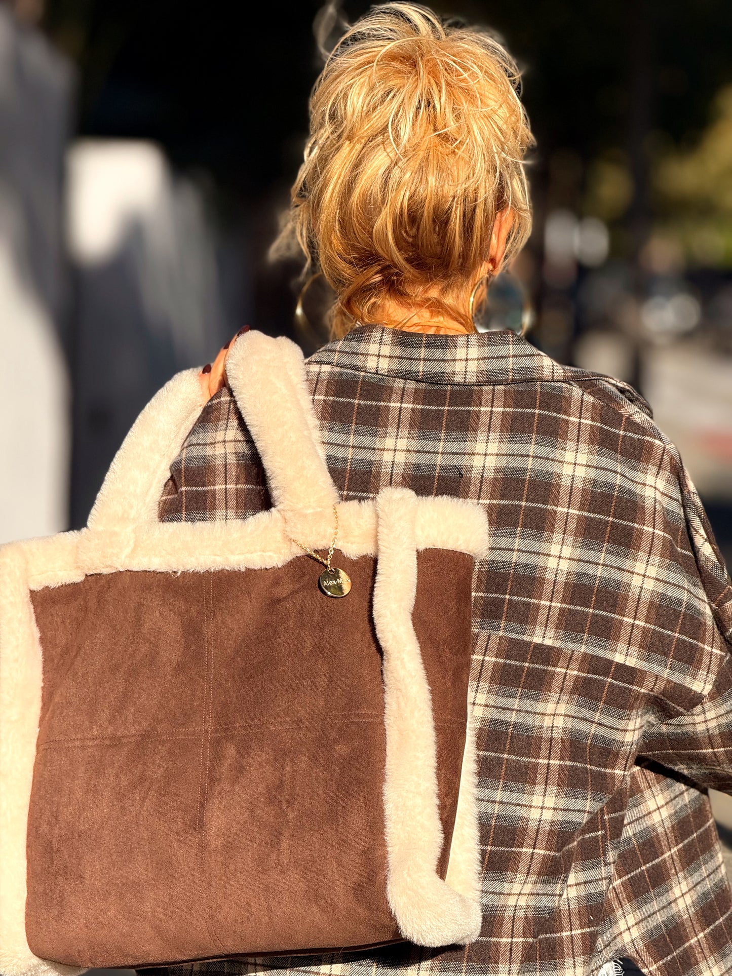 CAMISA CUADROS TITA MARRÓN