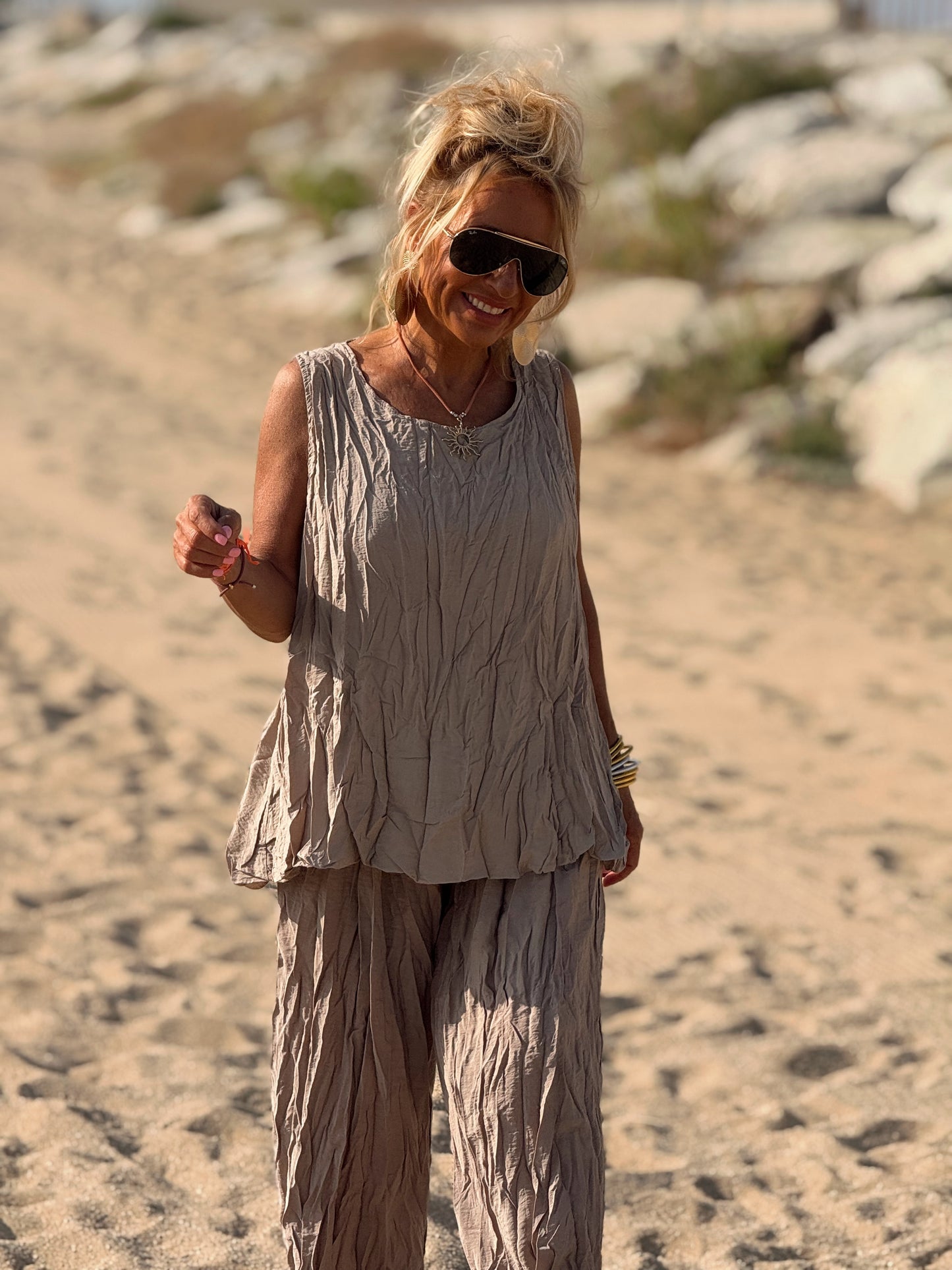 CONJUNTO ARRUGADO MULTICOLOR