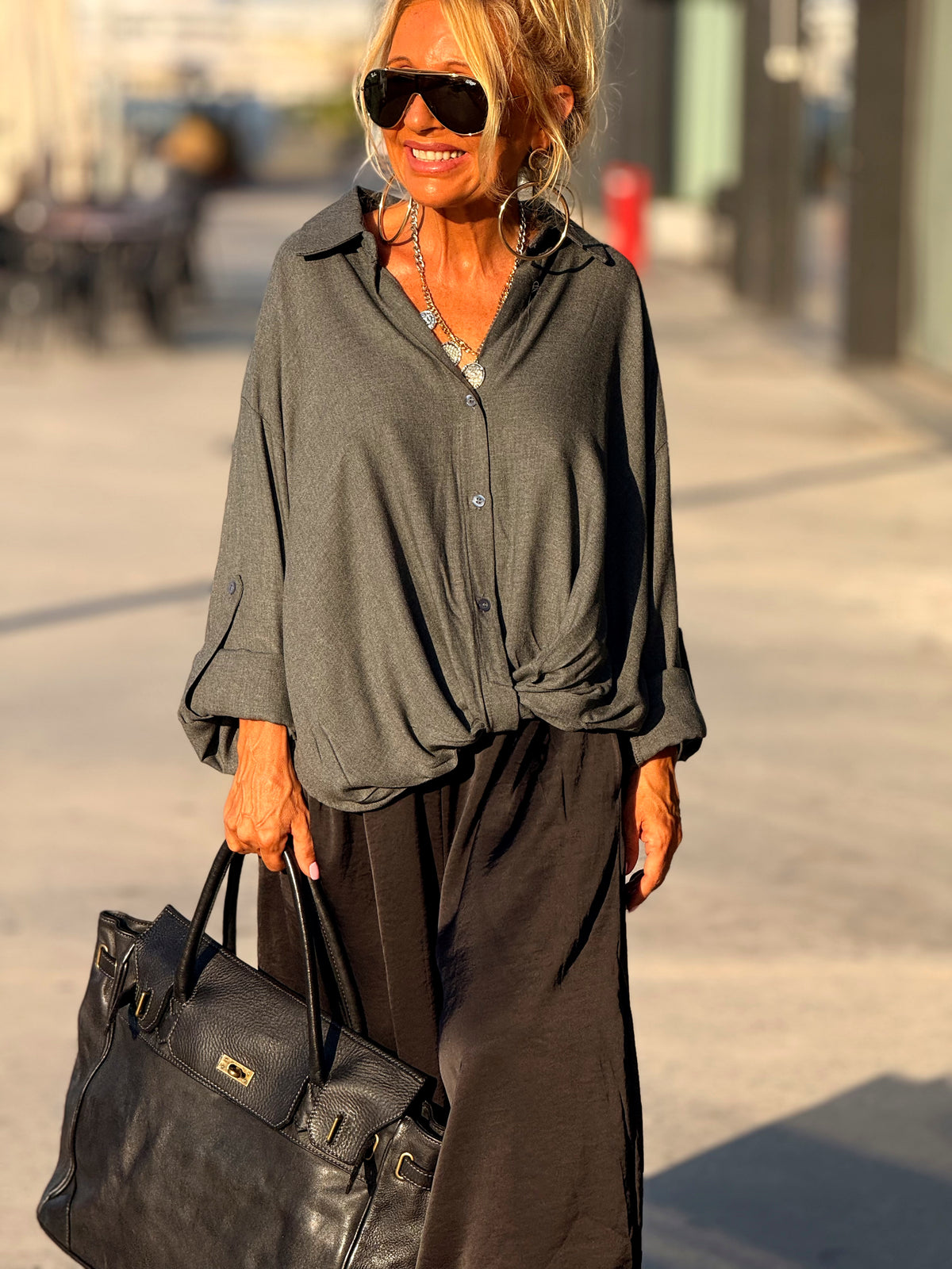 CAMISA OVERSIZE ARIANA MULTICOLOR