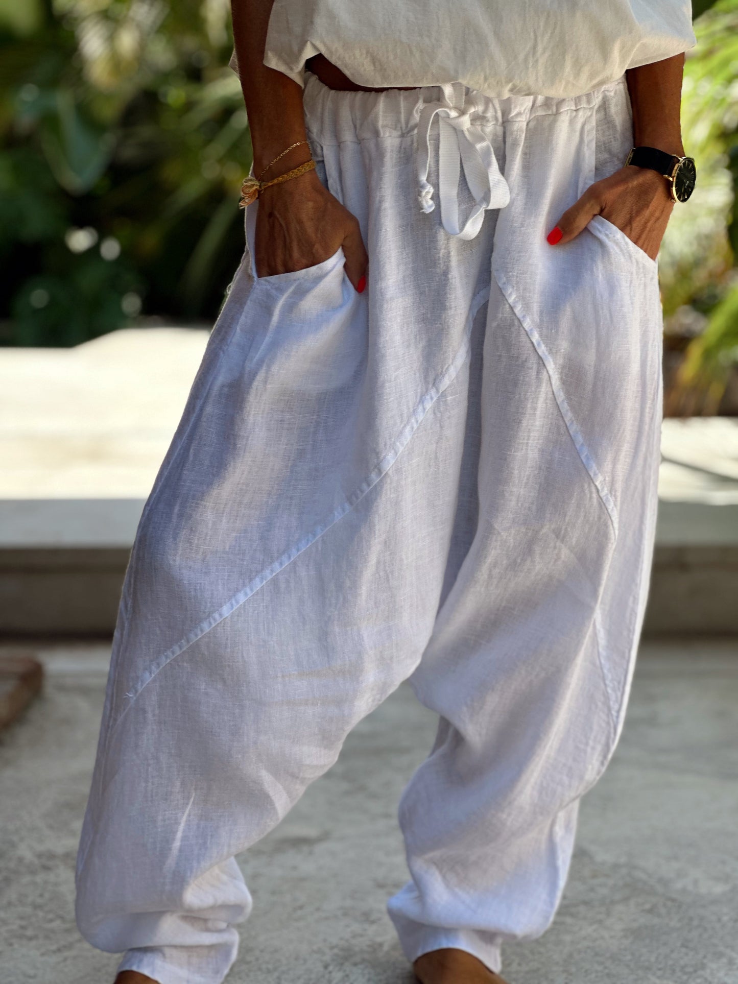 PANTALÓN BAGGY OVERSIZE LINO FLORENT MULTICOLOR