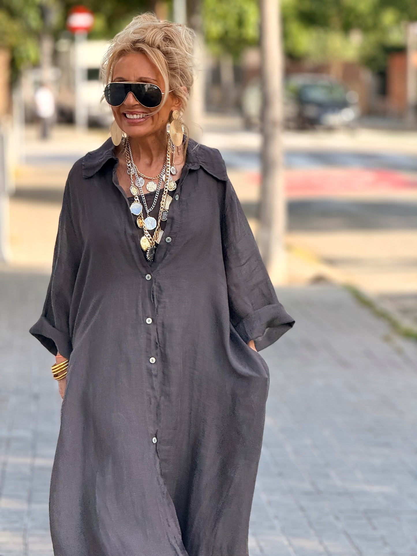 VESTIDO-CAMISA DOBLE ZAIRA MULTICOLOR