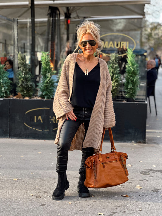 CHAQUETA DE PUNTO NATALIA CAMEL