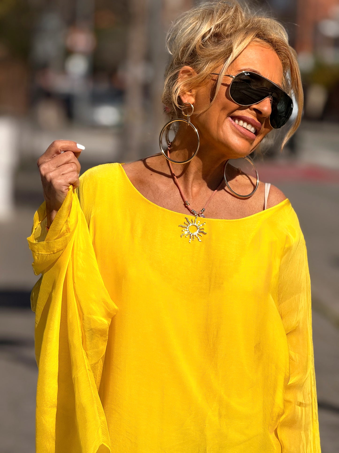 BLUSA CON TOP OVERSIZE ASIMÉTRICA NOA MULTICOLOR