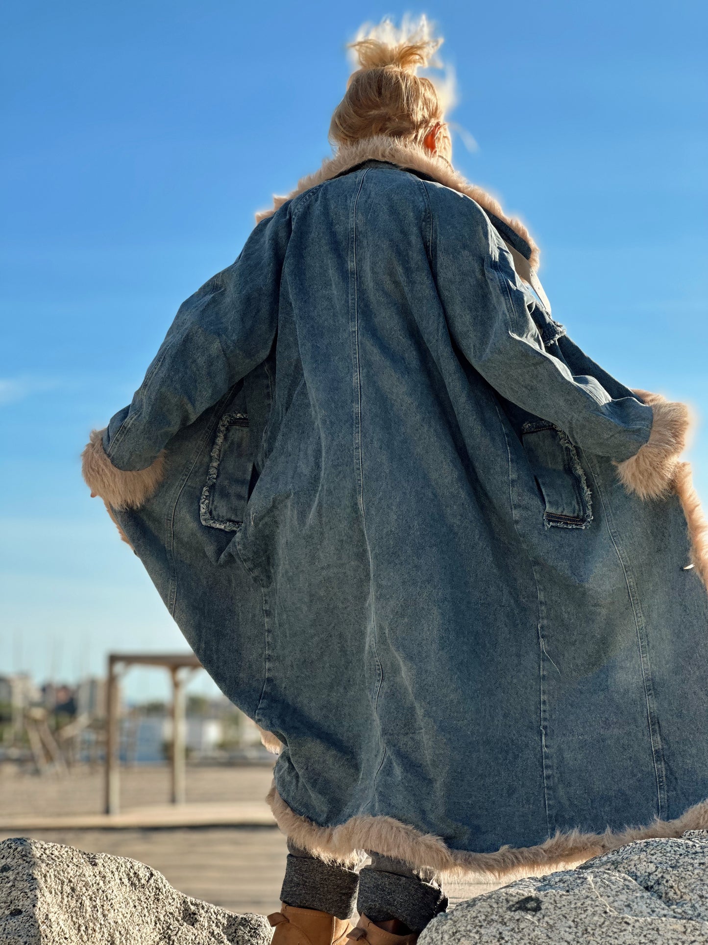 CHAQUETA VAQUEROS PELO SINTETICO TEJANO