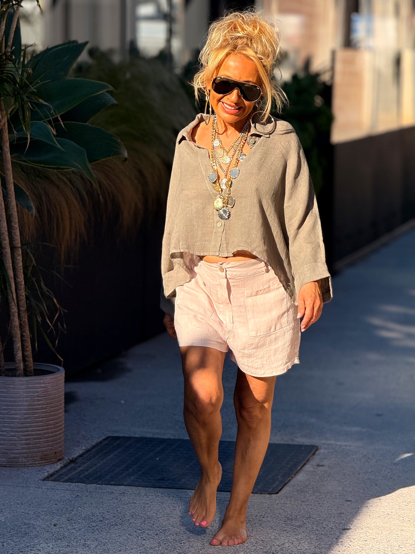 SHORT LINO TERRY MULTICOLOR