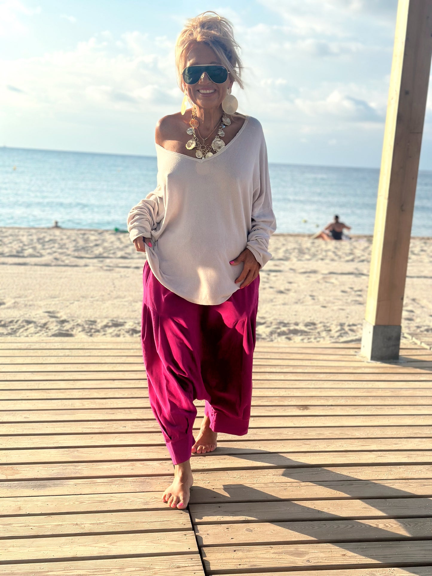 PANTALONES PANA CROPPED BAGGY OVERSIZE MULTICOLOR