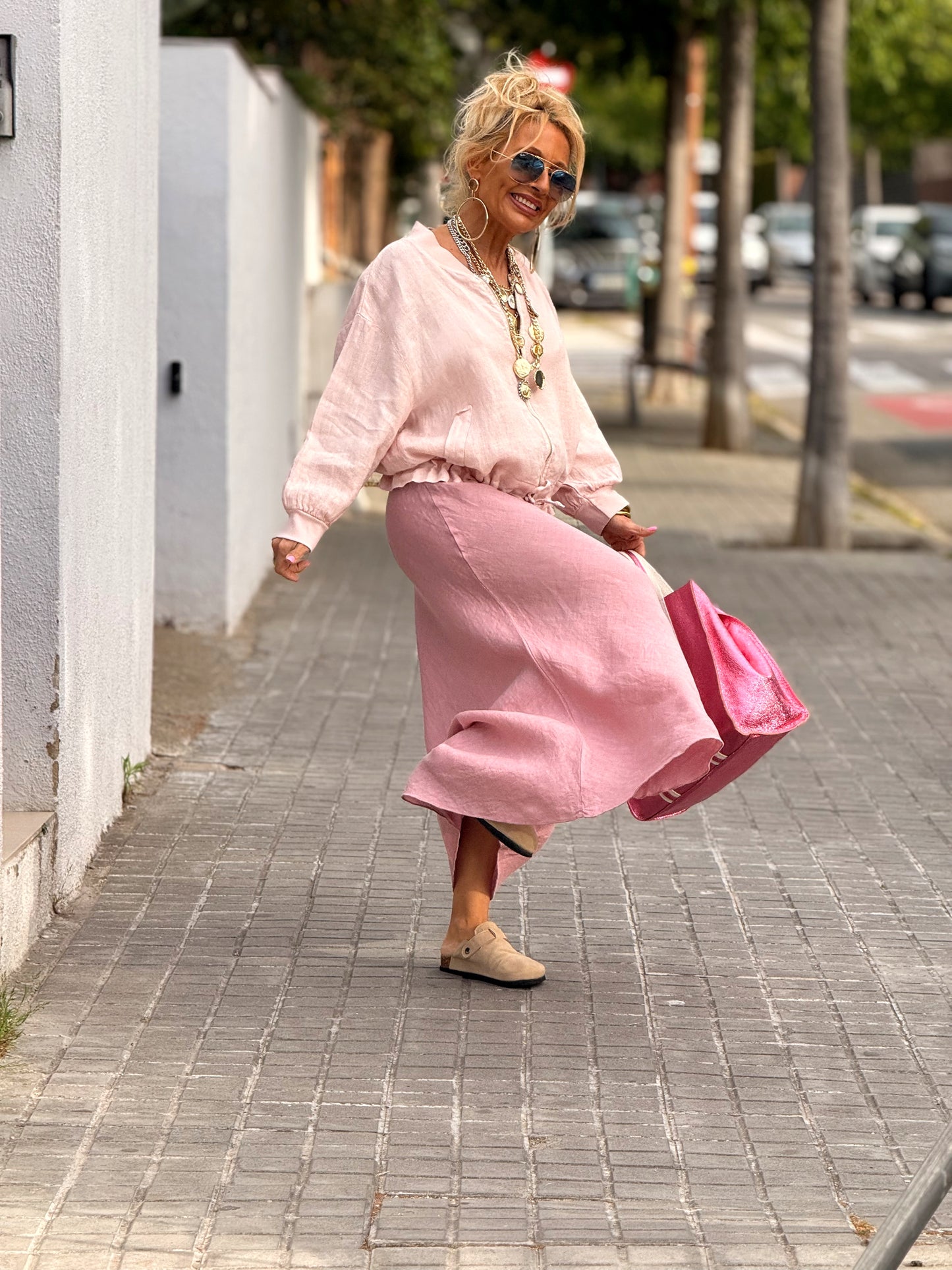 FALDA LINO GRAZIELA MULTICOLOR