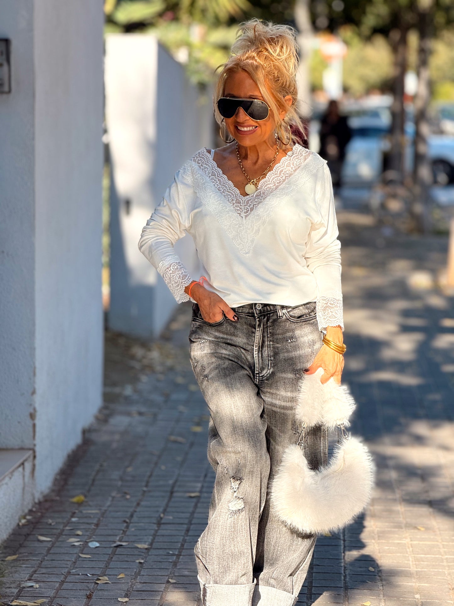 CAMISETA LENCERO SUPER OVERSIZE ANDREA MULTICOLOR