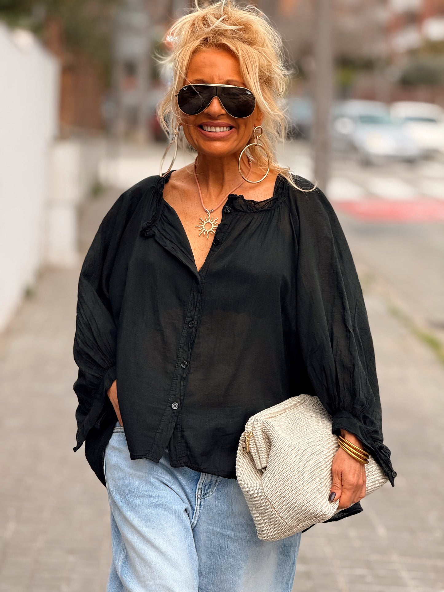 BLUSA OVERSIZE NINA MULTICOLOR