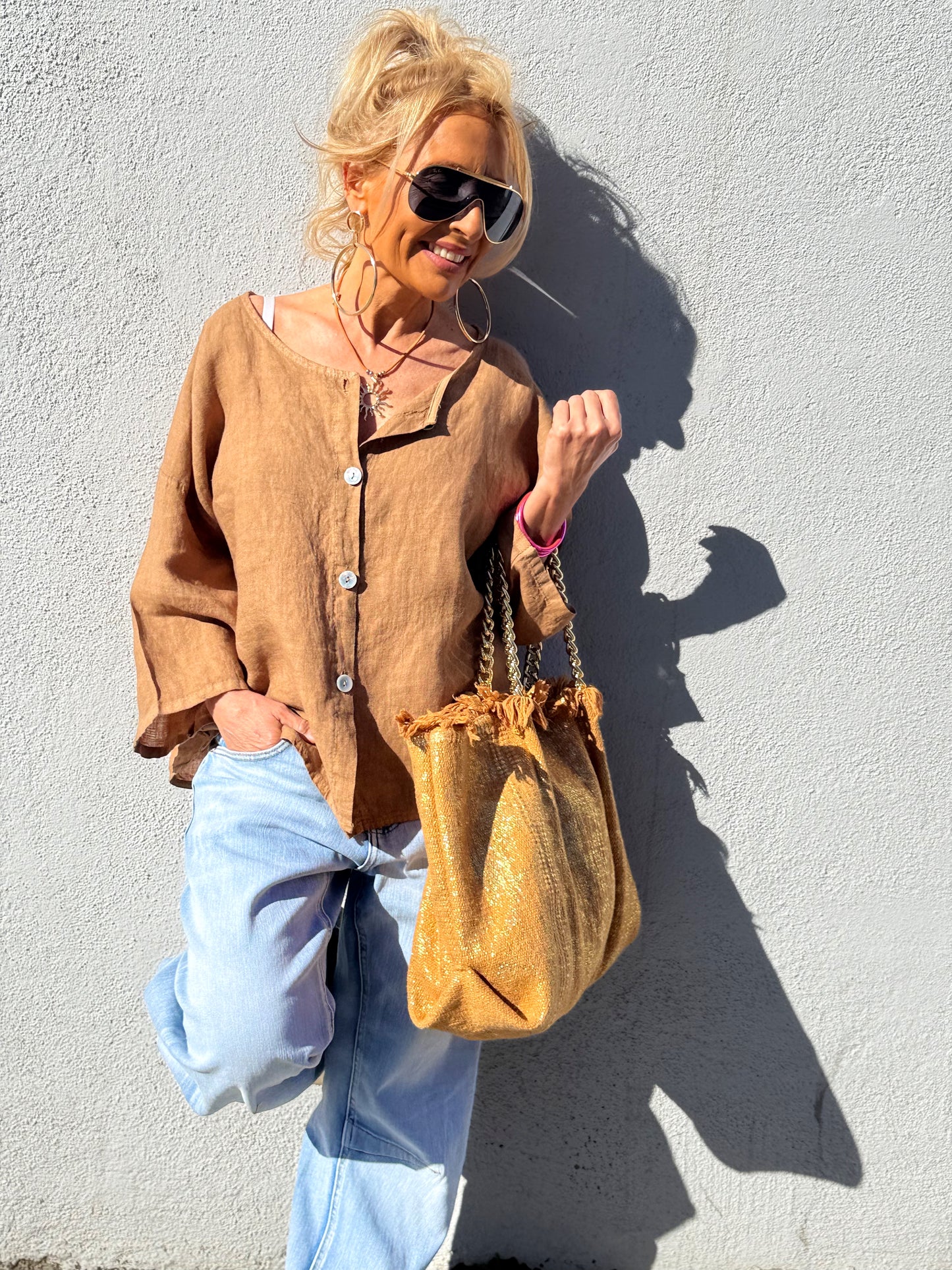 BLUSA DE LINO FABIO MULTICOLOR