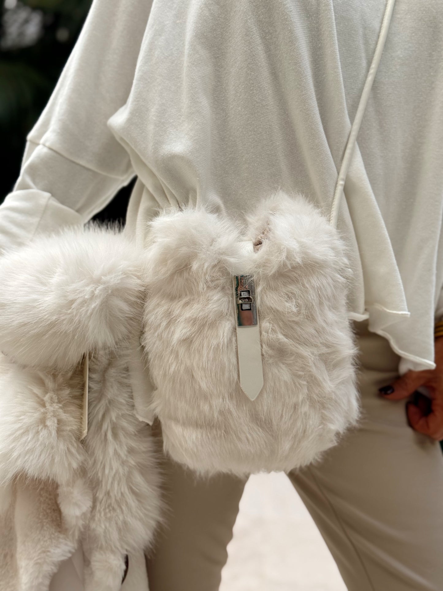 BOLSILLO DE OMBRO PELO SINTÉTICO MULTICOLOR